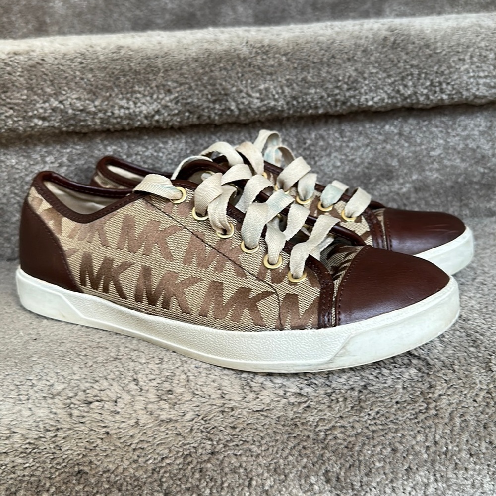 Michael Kors Canvas and Leather Sneakers